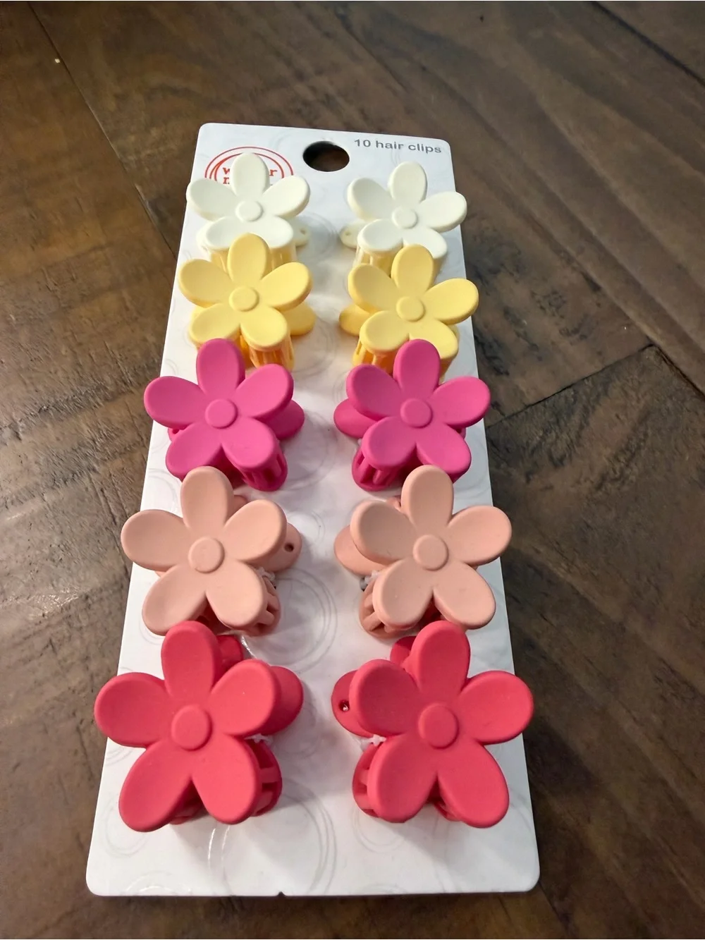 Wonder nation mini flower hair claw hair clips colorful flower clips 10 clips